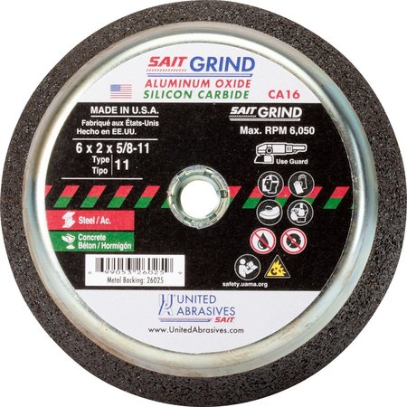 United Abrasives/Sait Cup Wheel6x2x5811Ca16 MBPK5 26025